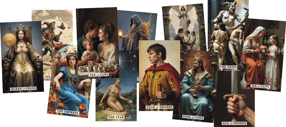 The Distant Mirror tarot - sample spread